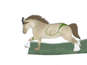 Картинка рисованное животные +сказочные +мифические фон лошадь