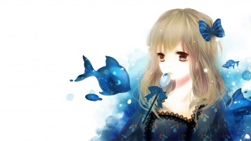 Картинка аниме unknown +другое арт yukichi девочка рыбки