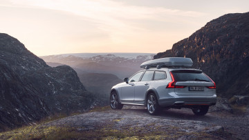 обоя volvo v90 cross country 2018, автомобили, volvo, 2018, country, cross, v90, металлик, серебряный