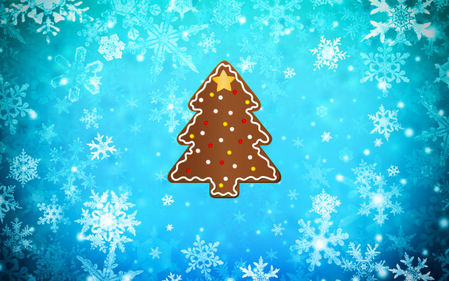 Обои картинки фото праздничные, векторная графика , новый год, фон, праздник, снег, елка, минимализм, печенька, новый, год, зима, рождество, снежинки, Ёлка