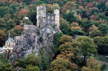 обоя rheinstein castle, города, замки германии, rheinstein, castle