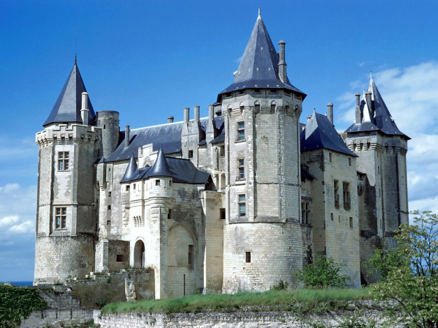 Обои картинки фото chateau de saumur, города, замки франции, chateau, de, saumur