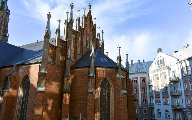 Обои картинки фото города, рига , латвия, собор