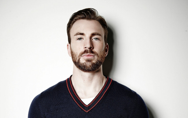 Обои картинки фото мужчины, chris evans, бородка