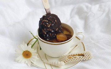 Картинка еда мороженое +десерты ромашка глазурь заколка