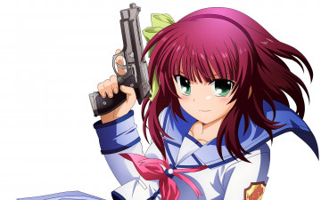 Картинка аниме angel+beats девочка форма пистолет