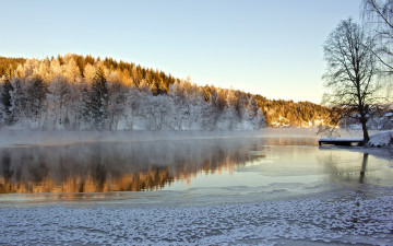 Картинка природа реки озера утро озеро
