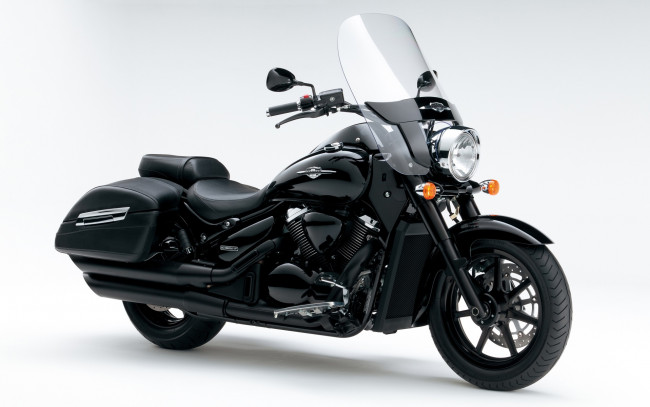 Обои картинки фото мотоциклы, suzuki, intruder, c1500t, 2013, темный