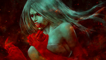 Картинка фэнтези вампиры девушка арт вампир