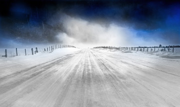 Картинка природа дороги зима холод