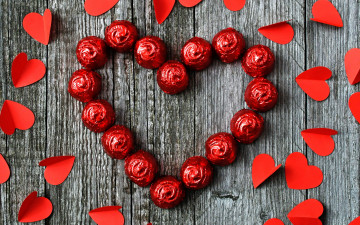 Картинка праздничные день+святого+валентина +сердечки +любовь конфеты сердечки