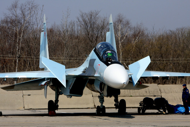Обои картинки фото су-30см, авиация, боевые самолёты, сухой, истребители, su-30sm, ввс, россия, боевые, самолеты