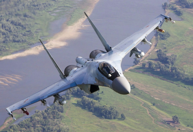 Обои картинки фото су-35, авиация, боевые самолёты, сухой, истребитель, россия, ввс, боевые, самолеты, su-35