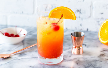 Картинка еда напитки +коктейль лед коктейль апельсин вишня