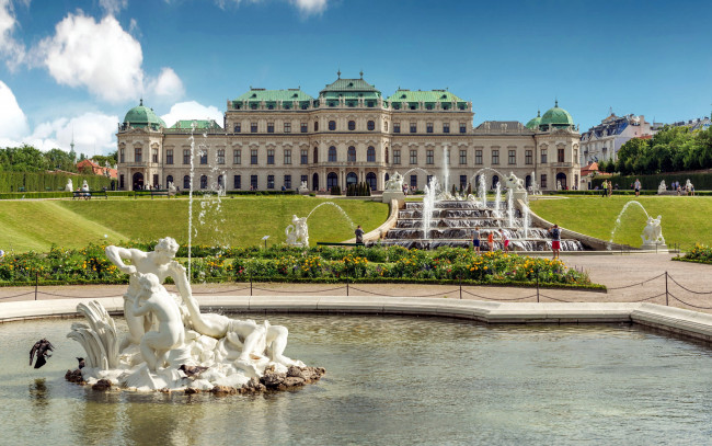 Обои картинки фото belvedere palace, города, вена , австрия, belvedere, palace