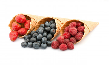 Картинка еда фрукты +ягоды ягоды малина клубника черника