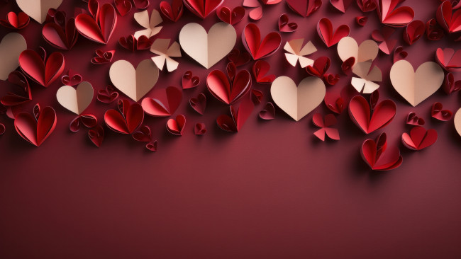 Обои картинки фото 3д графика, праздники , holidays, любовь, праздник, сердце, сердца, сердечки, сердечко, красный, фон, поздравление