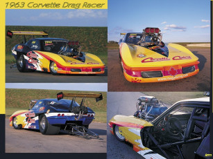 Картинка chevrolet corvette drag racer автомобили hotrod dragster
