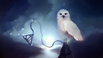 Картинка фэнтези существа сова белая талисман