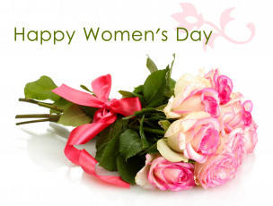 обоя праздничные, международный женский день - 8 марта, розы, букет