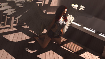 Картинка 3д+графика angel+ ангел крылья