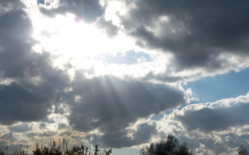 Картинка природа облака небо солнце лучи