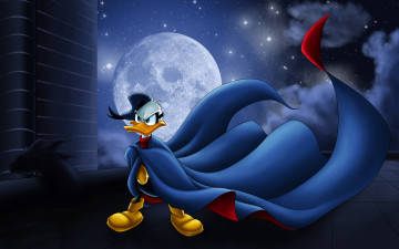 Картинка disney мультфильмы duck утка дисней луна ночь