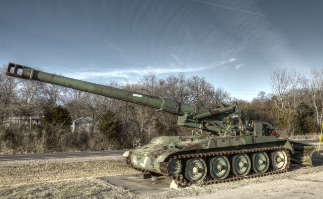 Обои картинки фото m110 howitzer, техника, военная техника, танк, бронетехника
