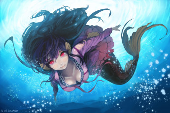 Картинка автор ++mayo+ rgw46 аниме животные +существа океан русалка взгляд