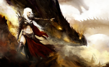 Картинка фэнтези красавицы+и+чудовища дракон профиль девушка арт daenerys targaryen