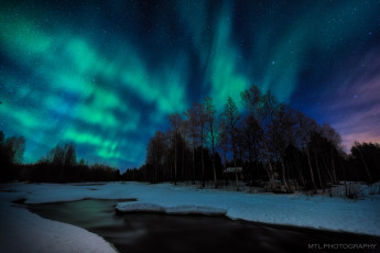 Картинка природа северное+сияние ночь северное сияние