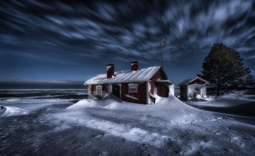 Картинка города -+здания +дома снег дом