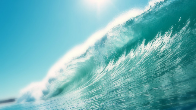 Обои картинки фото природа, моря, океаны, на, пляже, цвета, аквамарин, высокая, волна