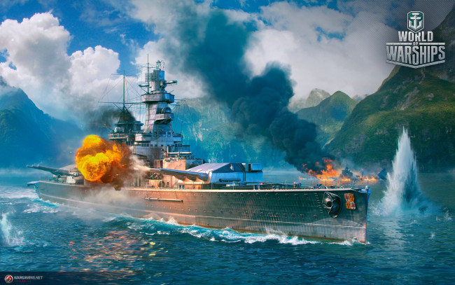 Обои картинки фото видео игры, world of warships, онлайн, action, симулятор, world, of, warships