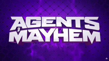 обоя видео игры, agents of mayhem, надпись, название