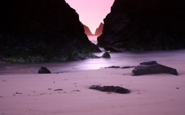 Картинка природа побережье скалы море песок камни