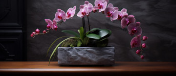 Картинка разное компьютерный+дизайн вазон орхидеи экзотика
