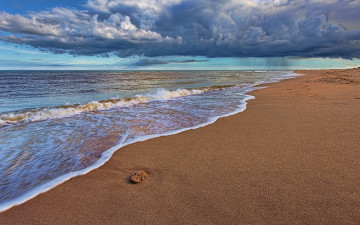 Картинка природа побережье волны песок
