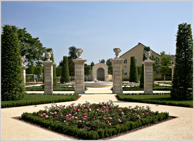 Обои картинки фото garden, of, the, archbishop`s, palace, природа, парк, венгрия