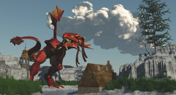 Картинка 3д+графика creatures+ существа дракон