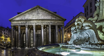 Картинка города рим +ватикан+ италия фонтан колонны