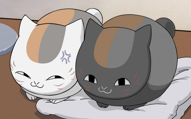 Обои картинки фото аниме, natsume yuujinchou, кошки, полосы