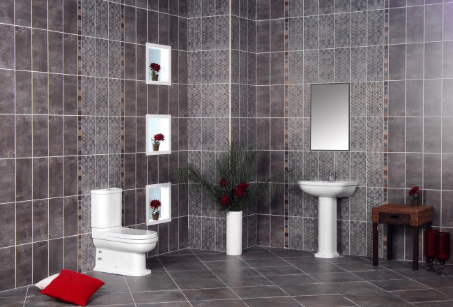 Обои картинки фото интерьер, ванная и туалетная комнаты, дизайн, раковина, туалет