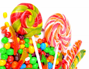 Картинка еда конфеты +шоколад +сладости леденцы разноцветный драже
