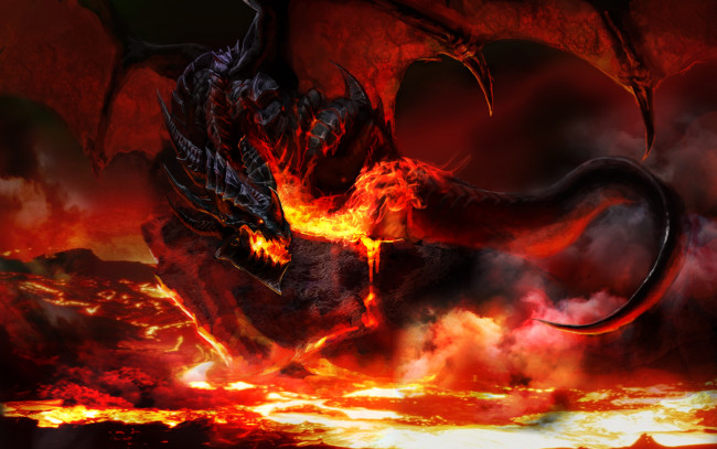 Обои картинки фото фэнтези, драконы, дракон, огонь, пламя