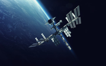 Картинка космос космические+корабли +космические+станции вселенная галактика полет спутник космический корабль