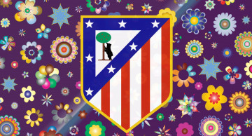 обоя спорт, эмблемы клубов, atlеtico, madrid, фон, логотип