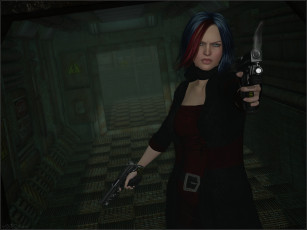Картинка 3д графика fantasy фантазия девушка оружие