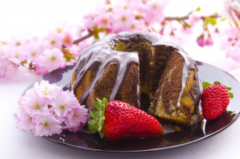 Картинка еда пирожные кексы печенье кекс ягоды клубника сакура