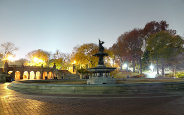Картинка города фонтаны фонтан парк освещение